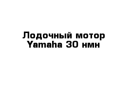Лодочный мотор Yamaha 30 нмн